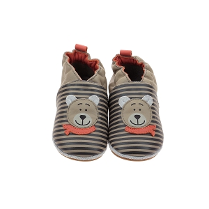 Hugues De Lille Robeez chaussons sleeping cloud gris fille