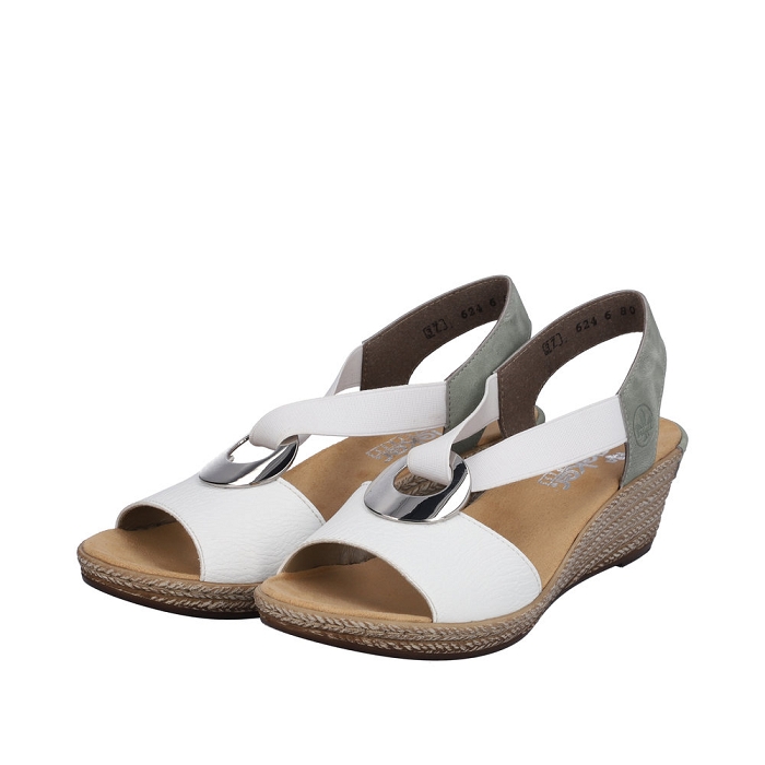 Rieker nu pieds sandales 624h6 blanc4027401_5