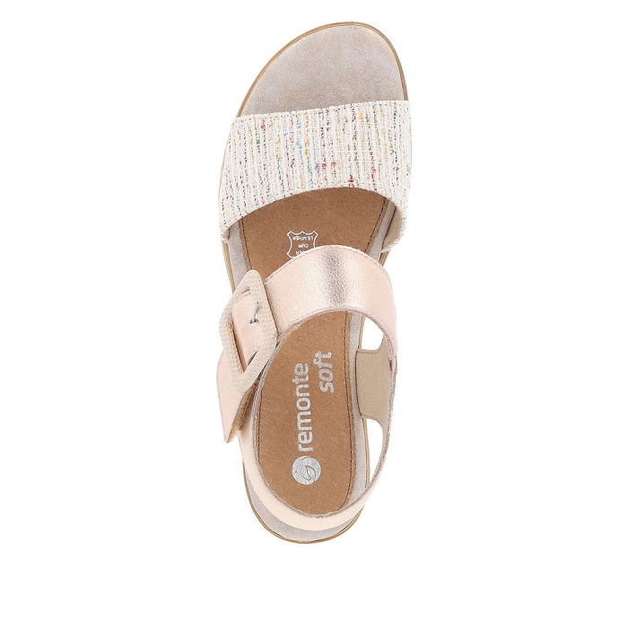 Remonte nu pieds sandales d6453 beige or5110701_2