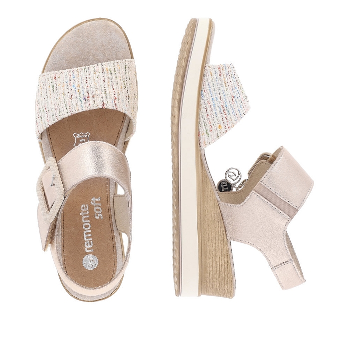 Remonte nu pieds sandales d6453 beige or5110701_4