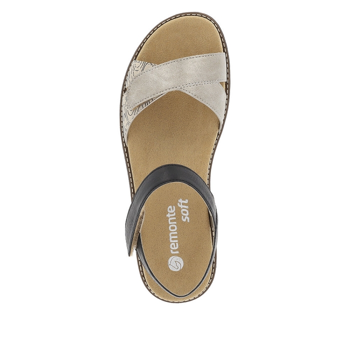 Remonte nu pieds sandales d2049 beige multicouleurs5114401_3