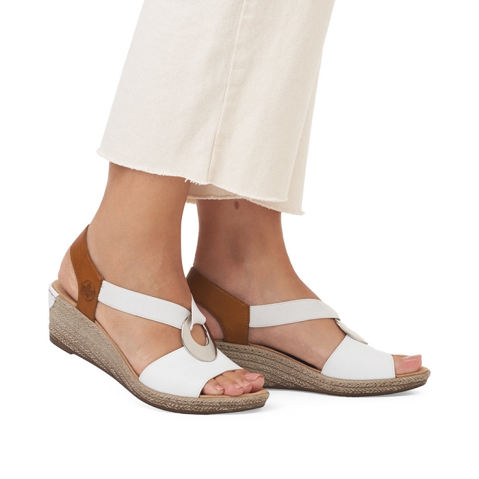 Rieker nu pieds sandales 624h6 blanc5115001_3