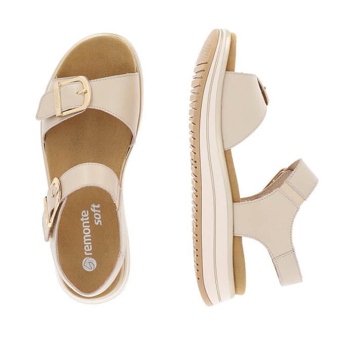 Remonte nu pieds sandales d1j51 beige5117701_4