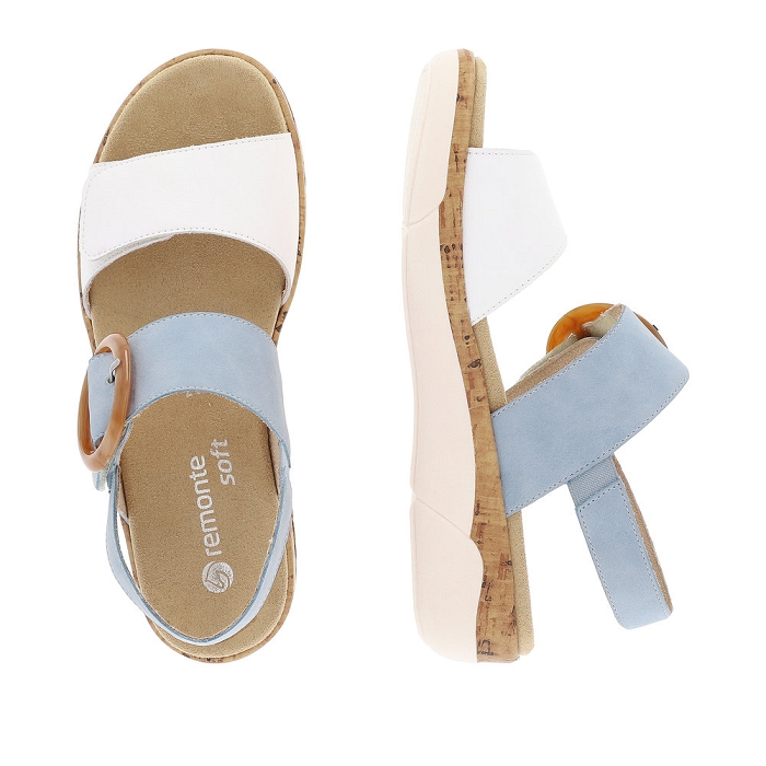 Remonte nu pieds sandales r6853 blanc bleu5118201_2