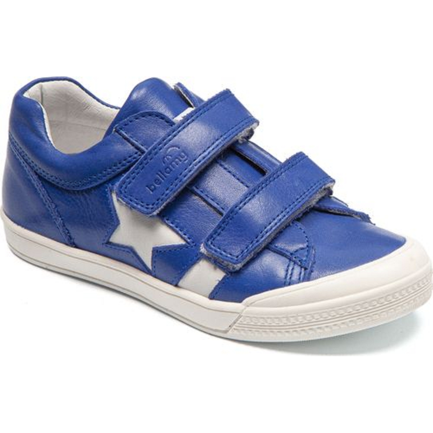 Chaussures Bellamy, chaussures à lactes bébé garçon en cuir bleu